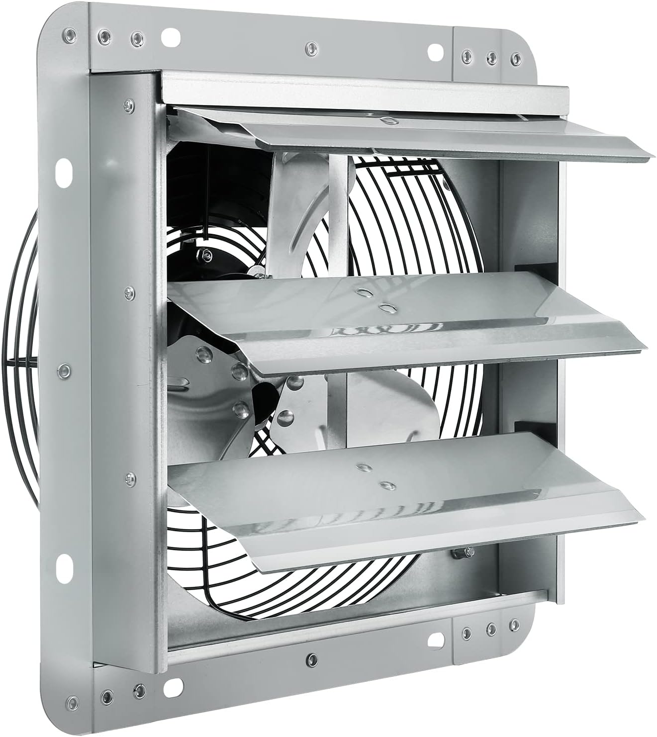 VEVOR 10'' Shutter Exhaust Fan, High-speed 820 CFM, Aluminum Wall Mount Attic Fan with AC-motor, Ventilation and Cooling for Greenhouses, Garages, Sheds, Shops, FCC