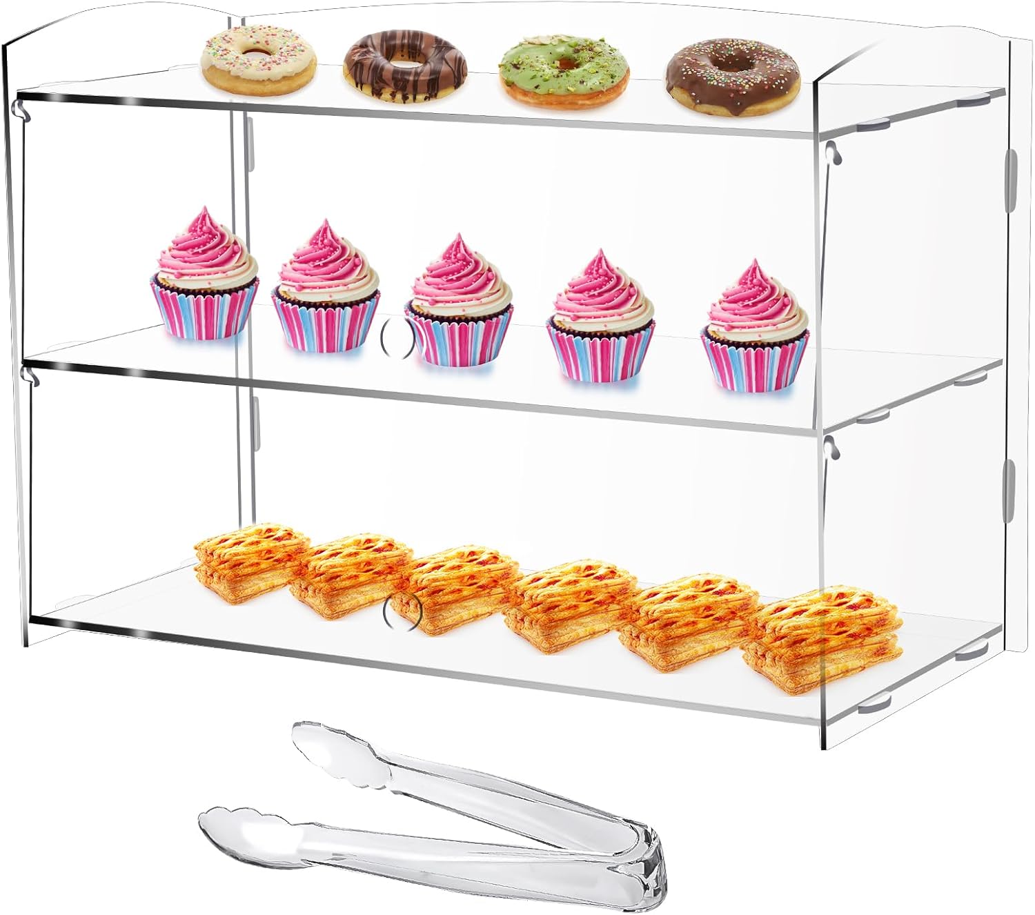 2Layer Commercial Bakery Display Case Countertop, Pastry