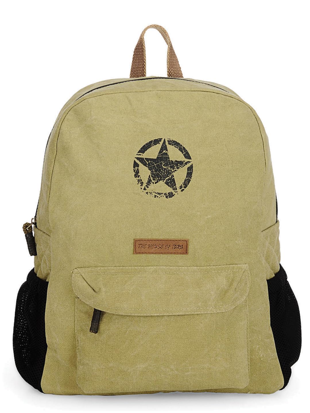 Canvas Laptop Backpack for Men & Women 18 Liters | Casual Bag with Waterproof Inner Lining & Laptop Compartment (fits up to 15.6 Inch) | Suitable for College & Travel (Beige)-image-18