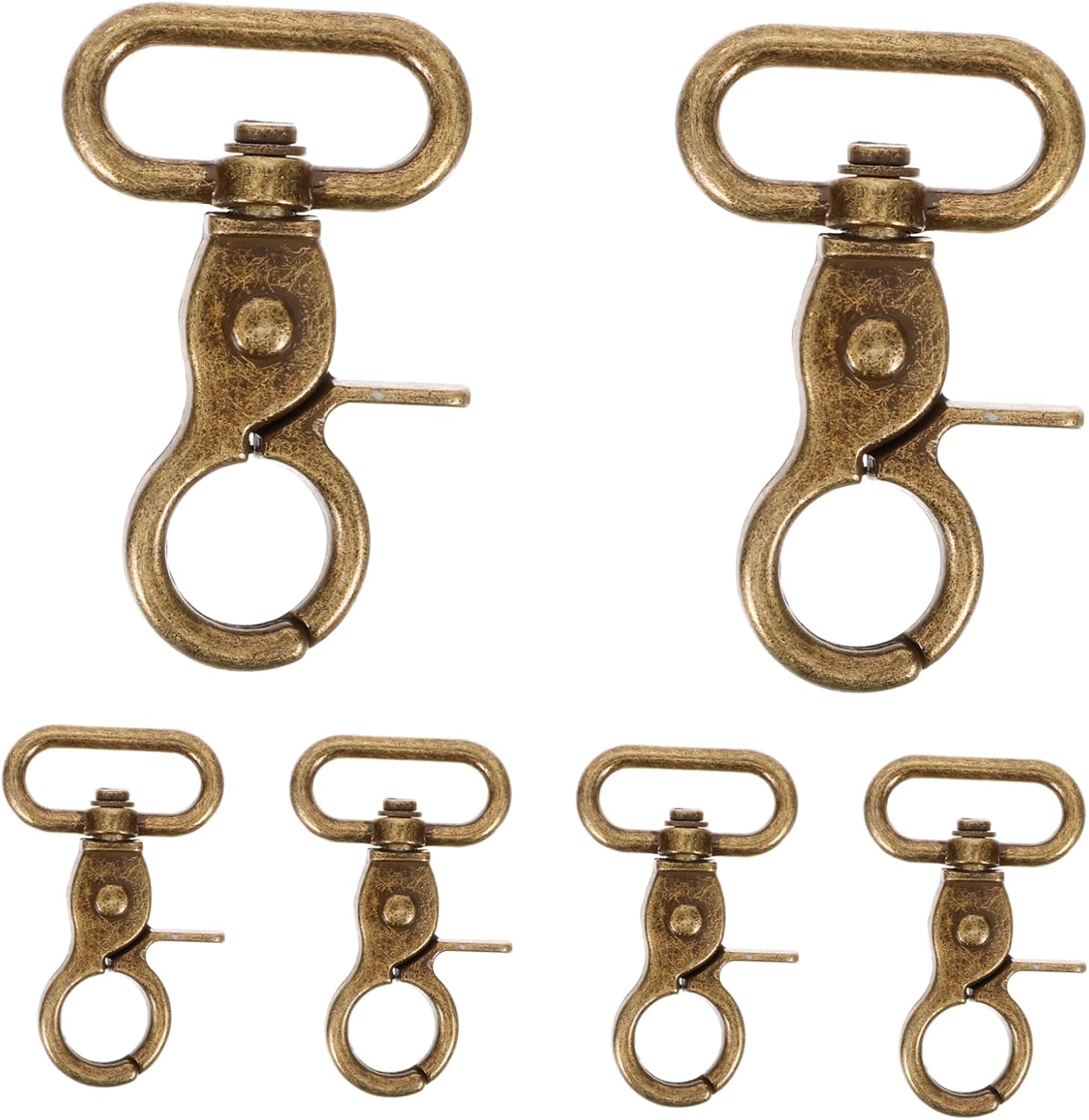 NUOBESTY 6Pcs Swivel Clasp Snap Hooks Clips Durable Lanyard Triggers for Bags Accessories and DIY Projects Inner Versatile and Stylish