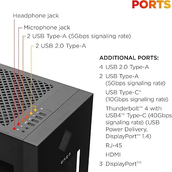 HP. OMEN 45L GT22 Gaming Desktop PC- Intel Core Ultra 9 285K up to 5.7 GHz Processor, 32GB DDR5 RAM, 1TB NVMe SSD, NVIDIA GeForce RTX 5070, Liquid Cooling, RGB Lighting, AI Copilot, Windows 11 Pro