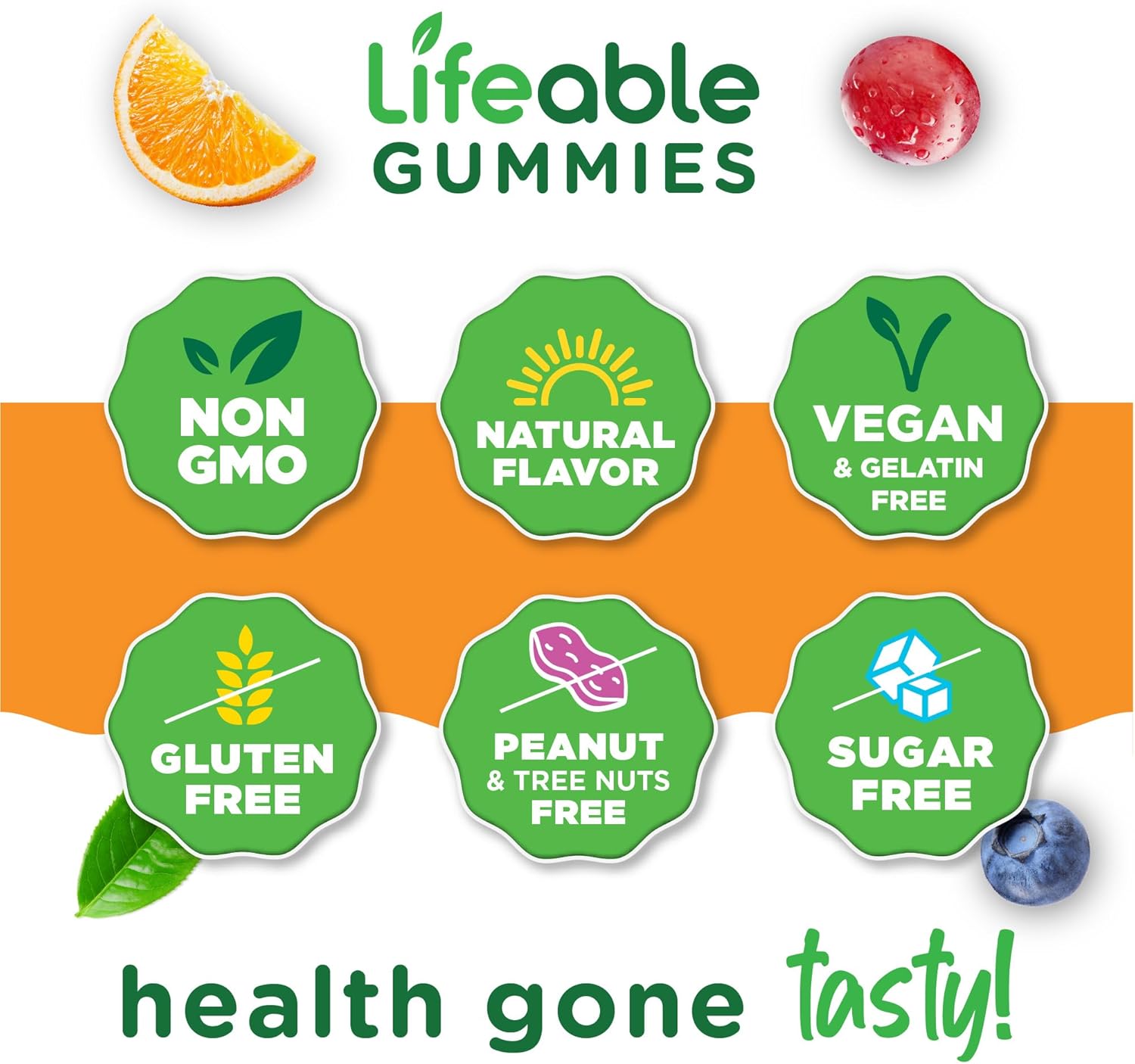 Lifeable Sugar Free Elderberry Gummies with Vitamin C and Zinc | Great Tasting Sambucus Elderberry Immune Support Supplement | Kosher, Vegan, Non GMO Black Elderberry for Adults | 60 Gummies - Image 4