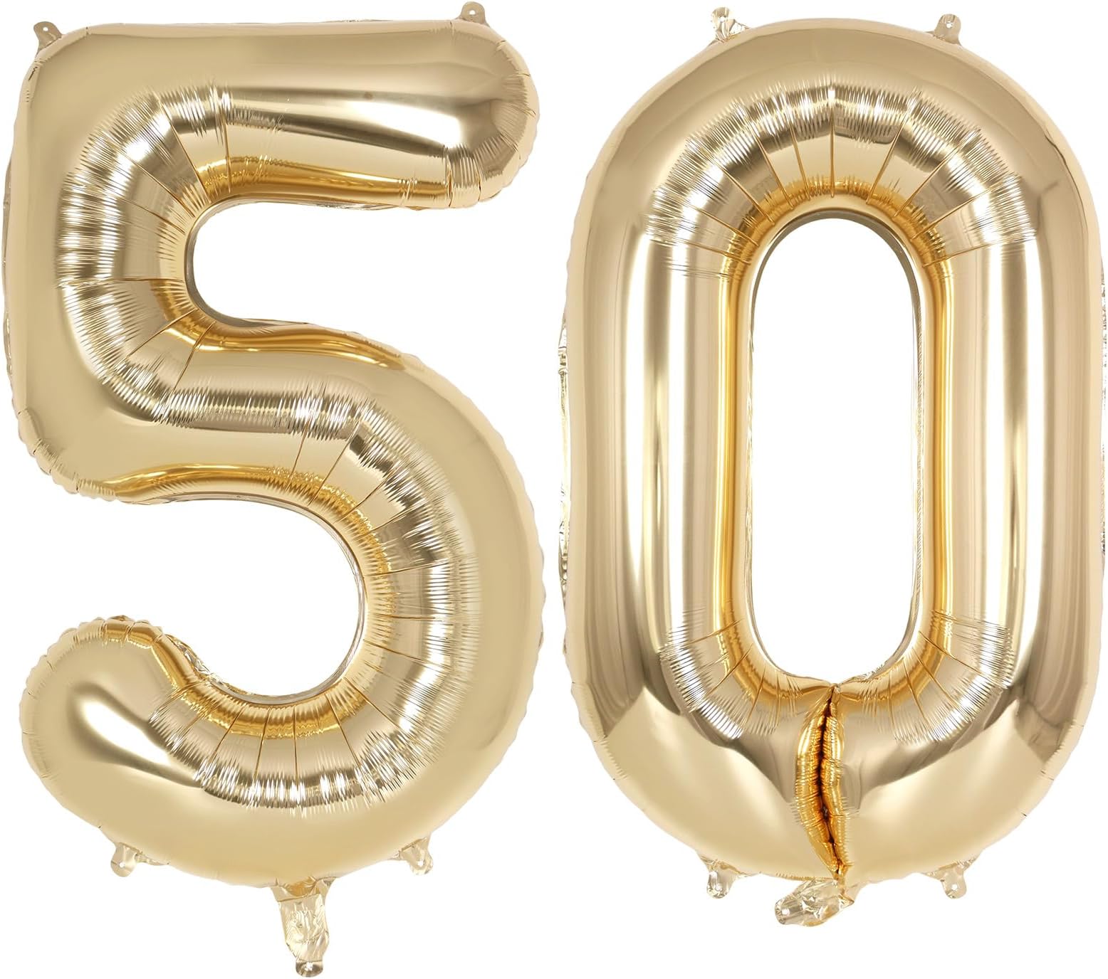 Champagne Gold Large Number 50 Balloon, 40 Inch Light Gold Foil Helium Number Balloons, Giant Mylar Number 50 Balloons for 50 Years Old Birthday Party Anniversary Decorations (Champagne Gold 50)