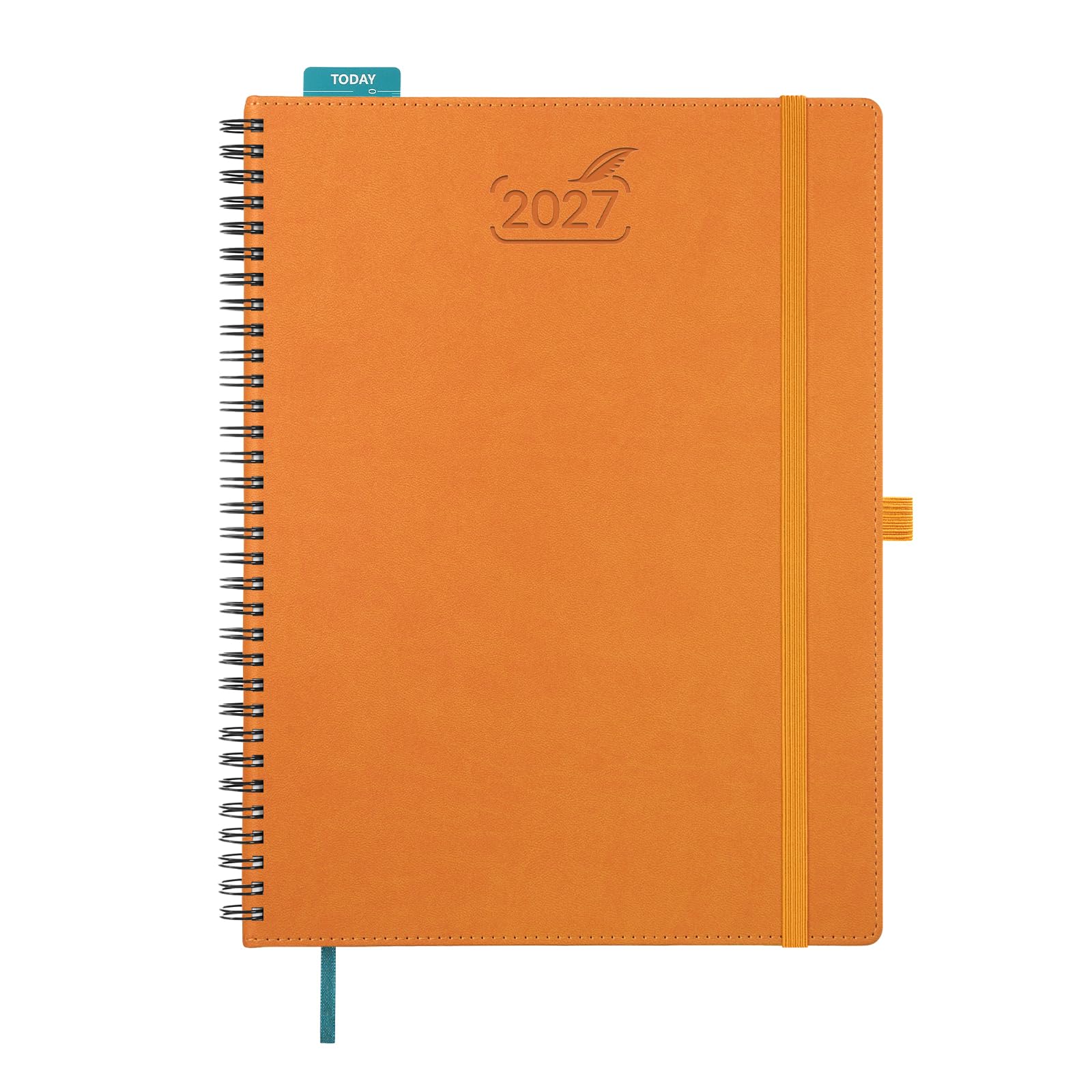 BEZEND 2027 Diary A4 Week to View with Vertical Timeslots Spiral Softcover