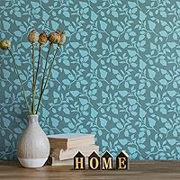 Vista 6 de GSS Designs - Plantilla de hojas florecientes para pintar sobre madera, lienzo, papel, tela, piso, pared y azulejos, follaje de 12 x 12 pulgadas