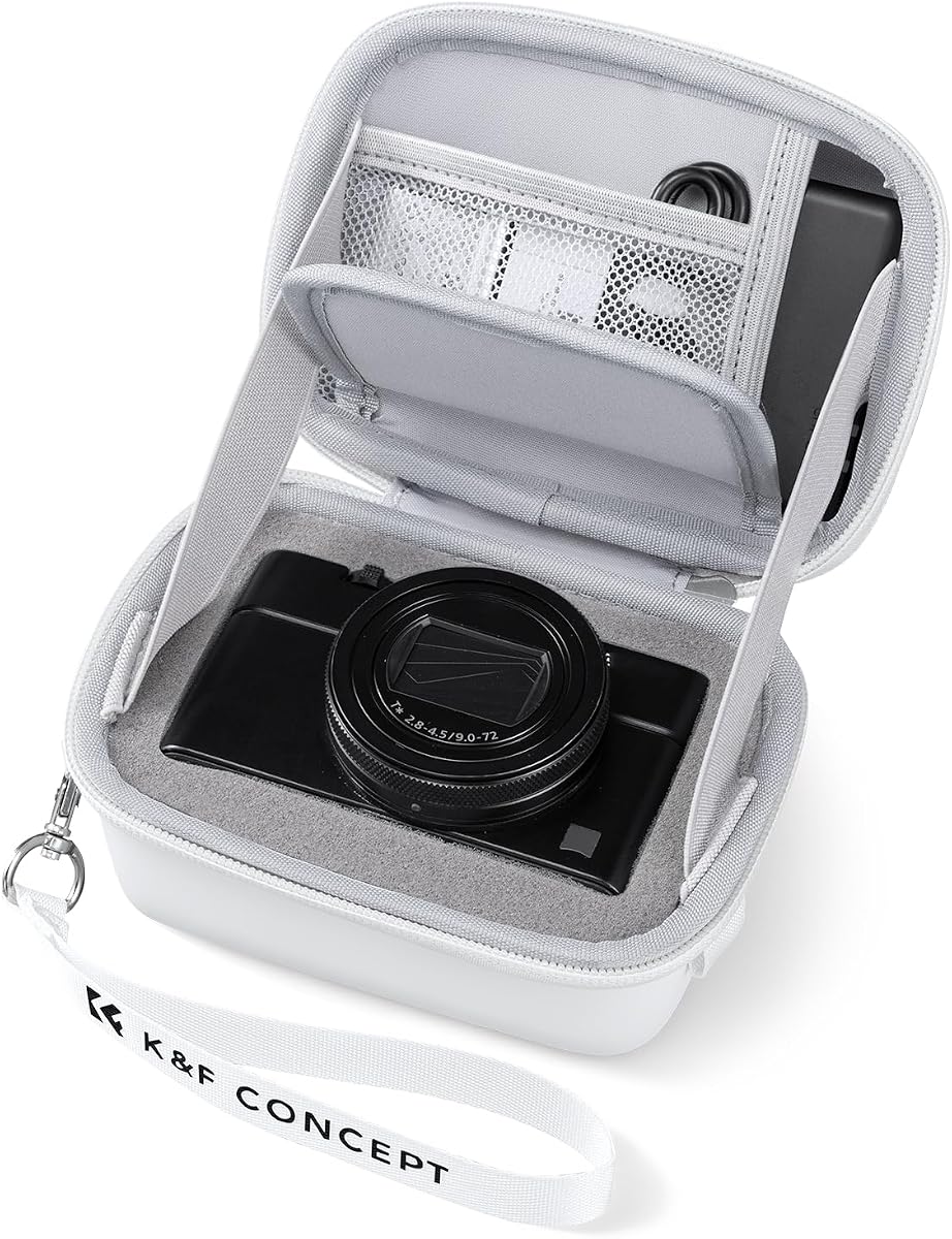 K&F CONCEPT Estuche de transporte para cámara digital, estuche protector rígido | Compatible con Ricoh GR III/GR IIIX/para Sony ZV-1 RX100/para Canon G7X Mark III/G5X Mark II (solo estuche),BE02