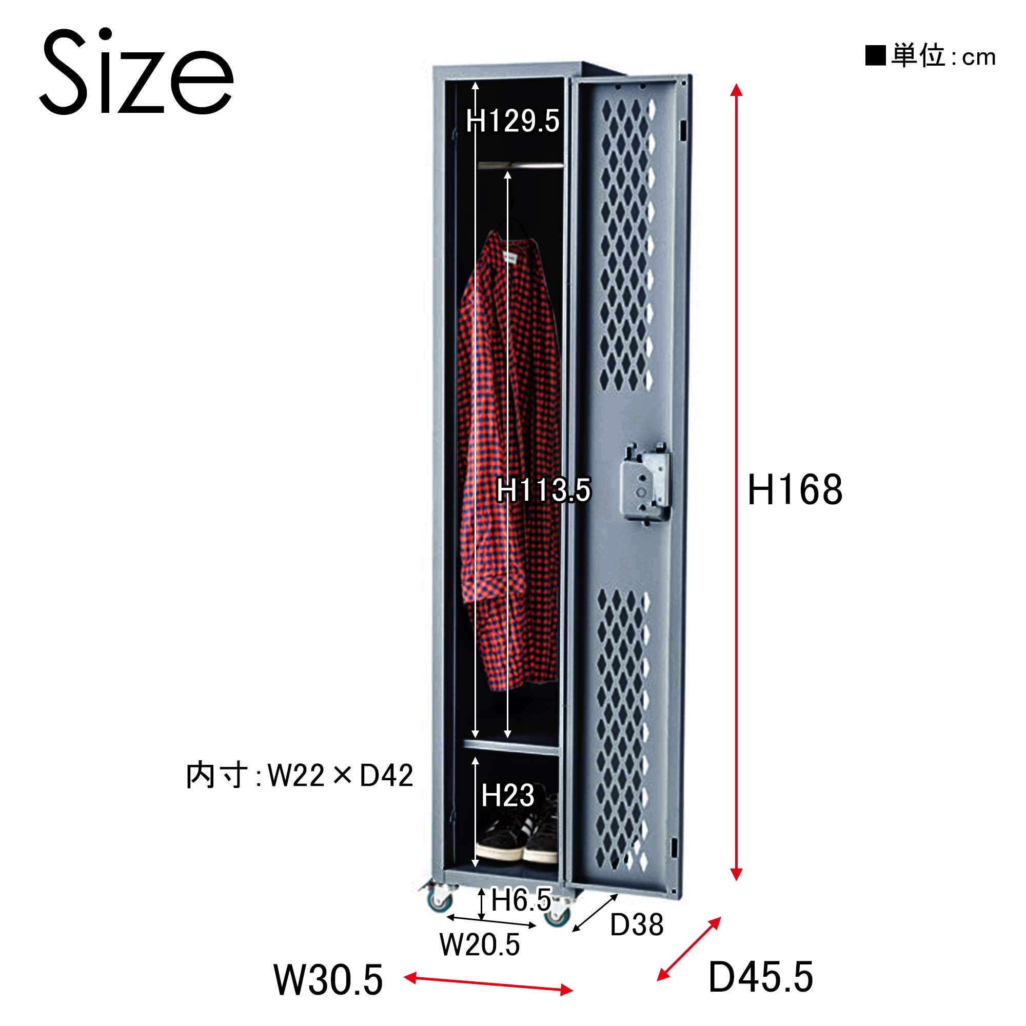 Amazon.co.jp: AZUMAYA ロック ロッカー TPN-42GY : 文房具・オフィス用品