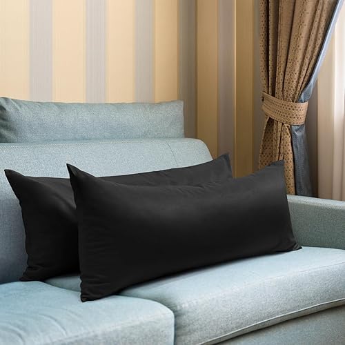 Vista 117 de Thmyo Paquete de 2 fundas de almohada cuadradas decorativas de algodón, fundas de almohada de sublimación en blanco, fundas de cojín blancas