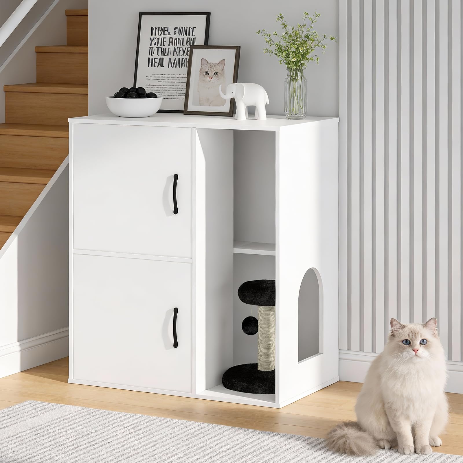 Amazon.com: Yafylly Double Cat Litter Box Enclosure for 2 Cats