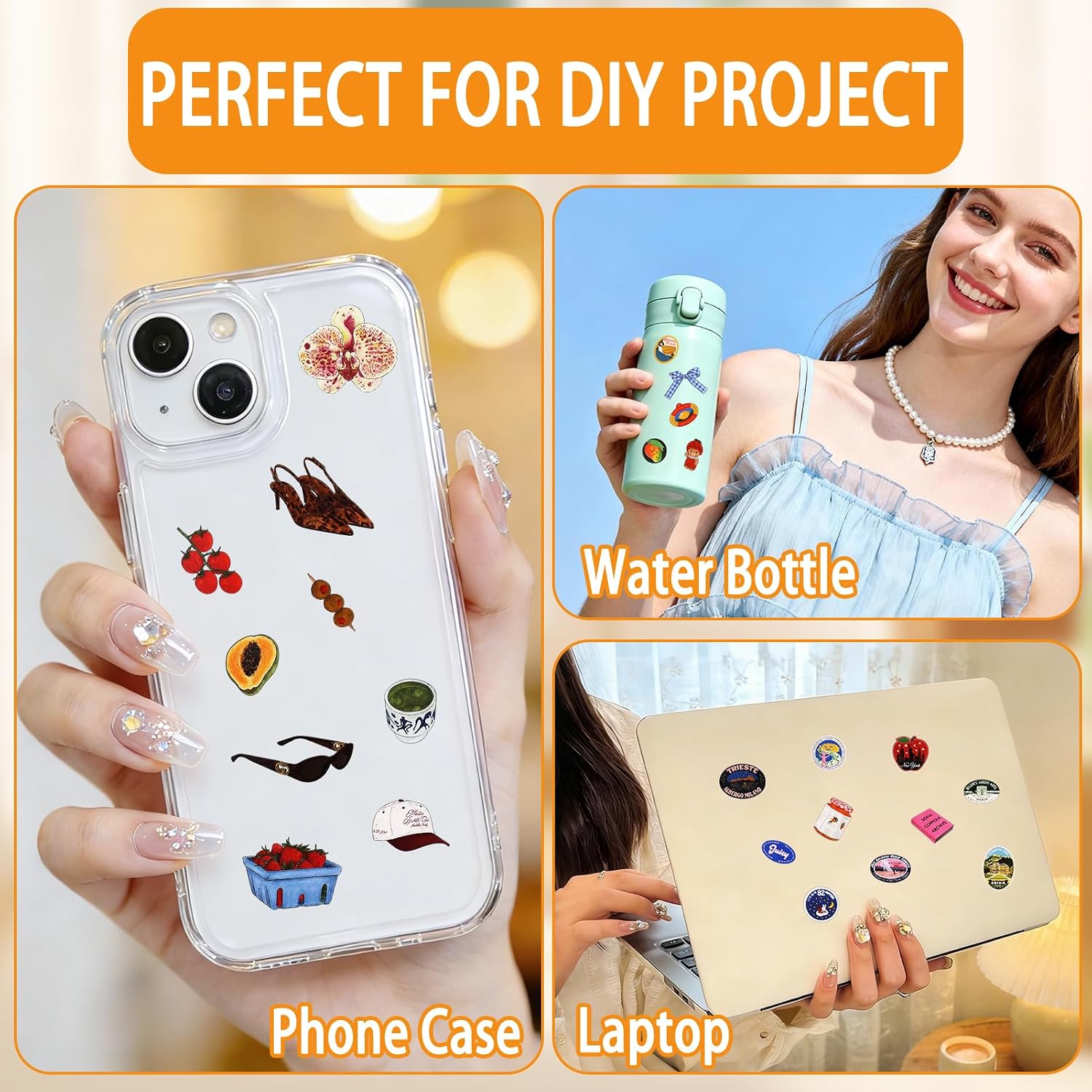 ZLFSRQ 2026 New Girlhood Sticker Book 1260+Pcs Retro Junk Journal Stickers