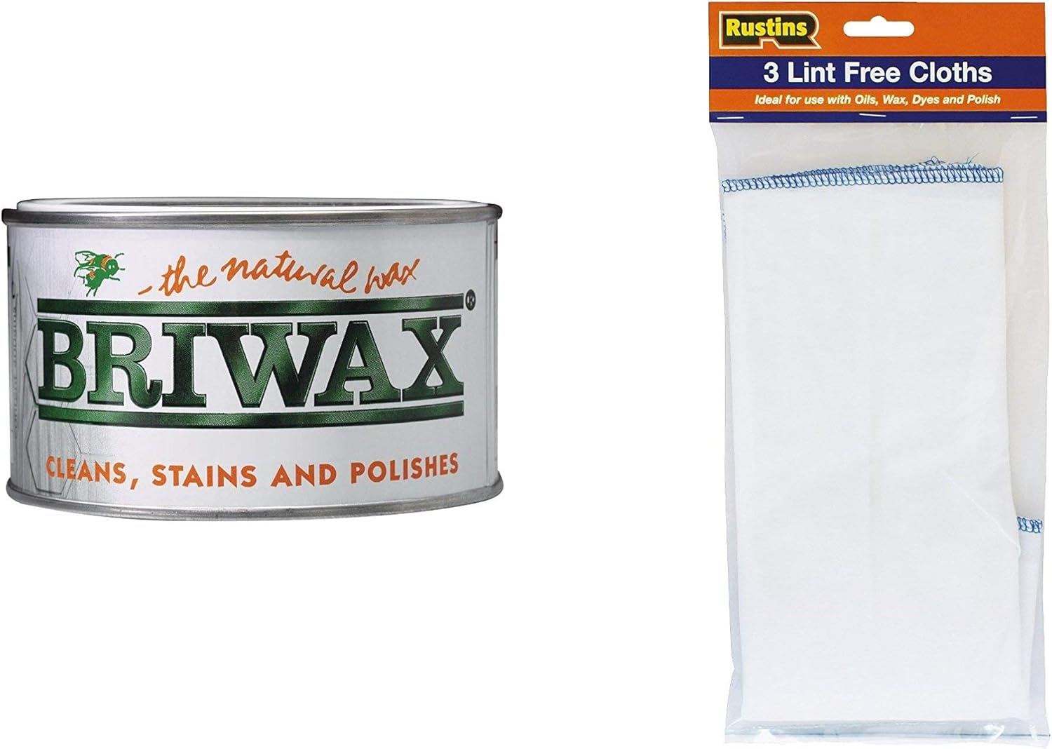 Briwax Original Spanish Mahogany Wax Furniture Polish 400g with 3 Pack