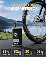 Vista 3 de Inflador de neumáticos, compresor de aire portátil, bomba de aire inalámbrica para neumáticos de automóvil de 150 PSI con batería, bomba eléctrica