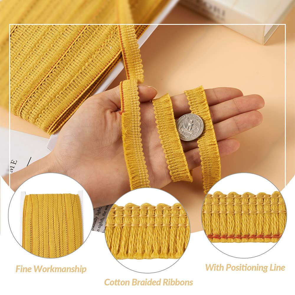 Gold Fransen Borte 13 Yards - Elegante Quastenverzierung Für Vorhänge Und DIY Projekte