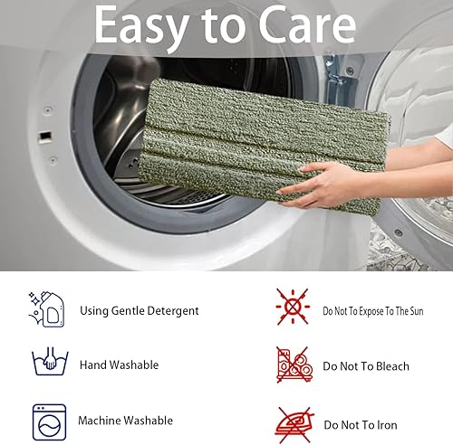 Miniatura 5 de Tapete de baño de microfibra geométrica sólida, capa de espuma viscoelástica ultrasuave, absorbente de agua, antideslizante, de secado rápido,