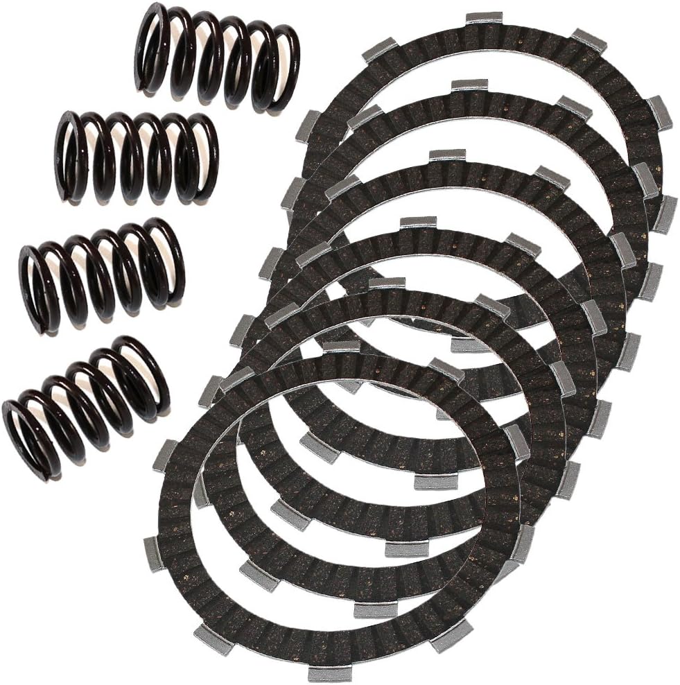 Caltric Clutch Friction Plates & 4 Springs Compatible with Honda Trx350Fm Trx-350Fm Rancher 350 Fm 4X4 2000-2006