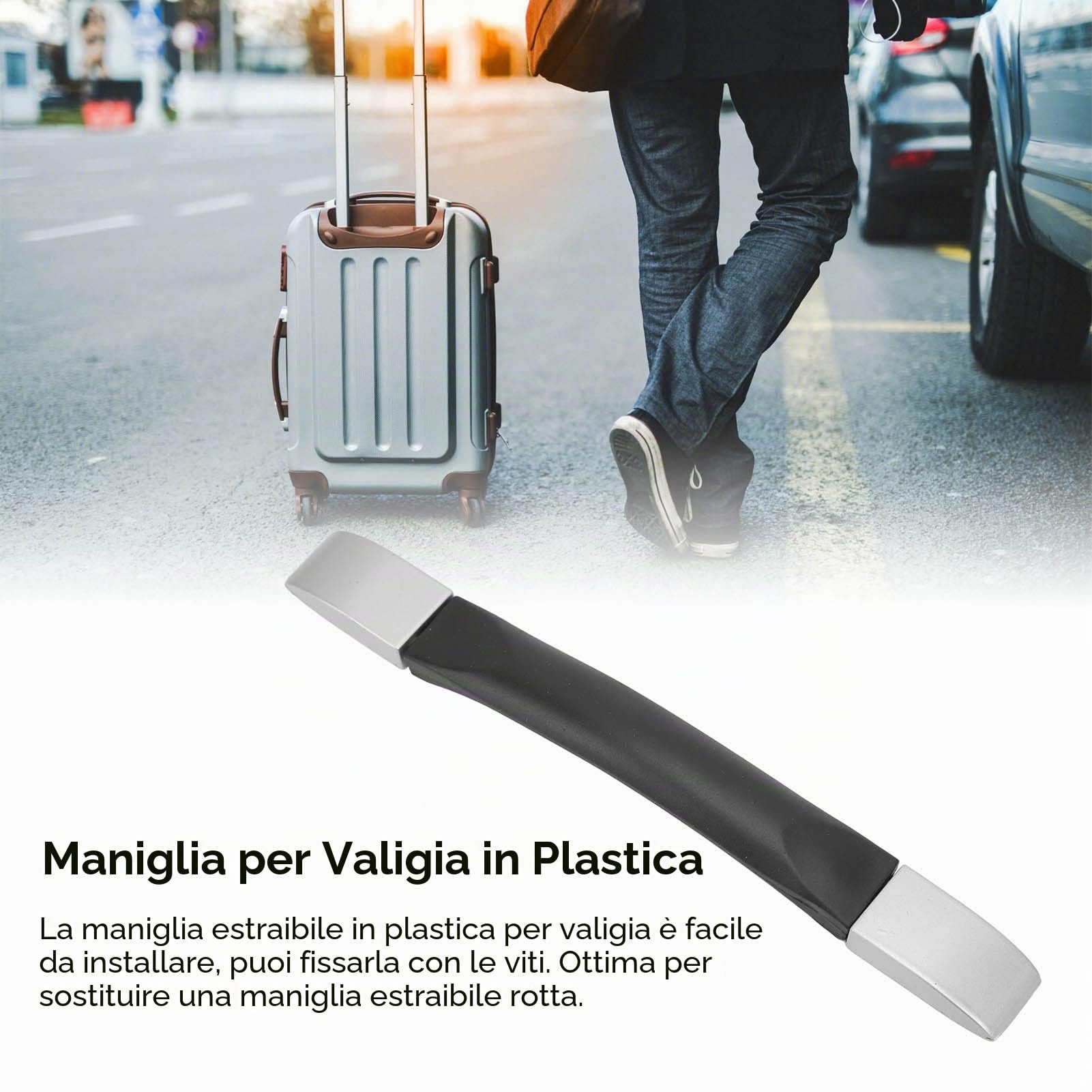 Maniglia Per Valigia in Plastica Maniglia Per Bagagli in Plastica Per Bagagli di Ricambio Per Universale Per Borse da Viaggio