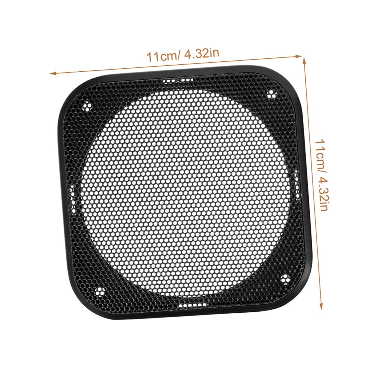 OUNONA 4pcs Audiosquare Square Speaker Mesh Covers Black Decorative Speaker Grill Dust Protector for and Mesh Frame