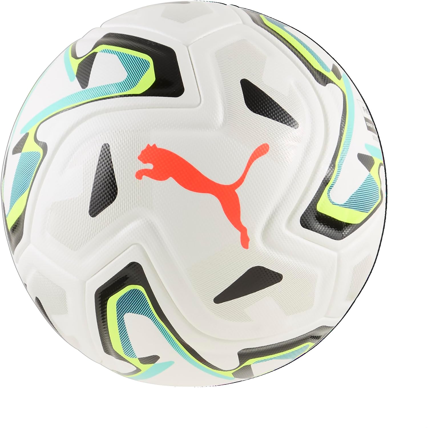 PUMA Unisex Stellar Club Pro Soccer Ball, White-Aquatic-Yellow Alert AH26, 5 Stellar Pro (FIFA Quality Pro)