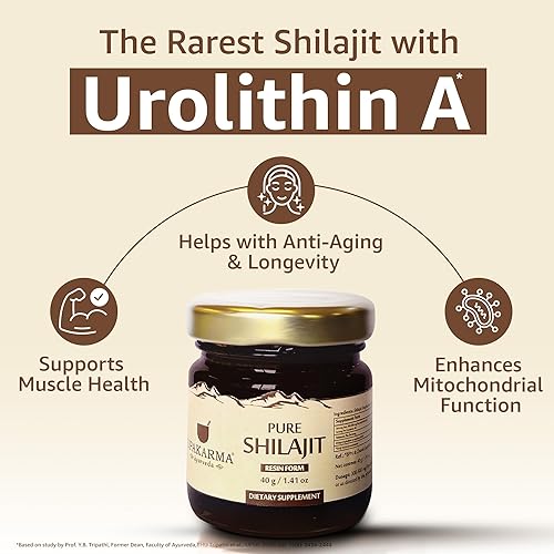 Miniatura 5 de UPAKARMA Resina pura Shilajit de 1.41 onzas  para hombres y mujeres  Aumenta la resistencia y la fuerza  100 porciones  Más de 85 minerales