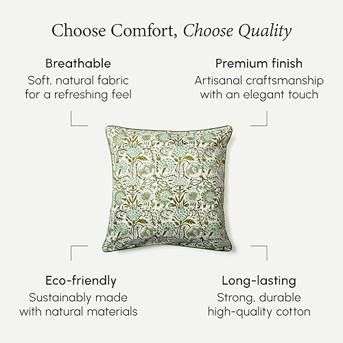 Miniatura 6 de CPC - Fundas de almohada decorativas para sofá, 20 x 20 pulgadas, para sala de estar, 100 % algodón, estilo bohemio, fundas de almohada o lindas