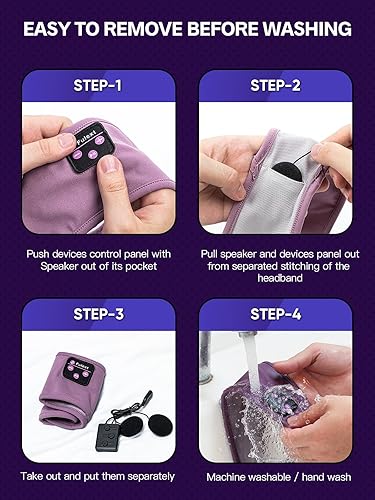 Miniatura 9 de Auriculares para dormir con Bluetooth, audífonos deportivos para dormir, audífonos deportivos para jugar durante mucho tiempo con altavoces