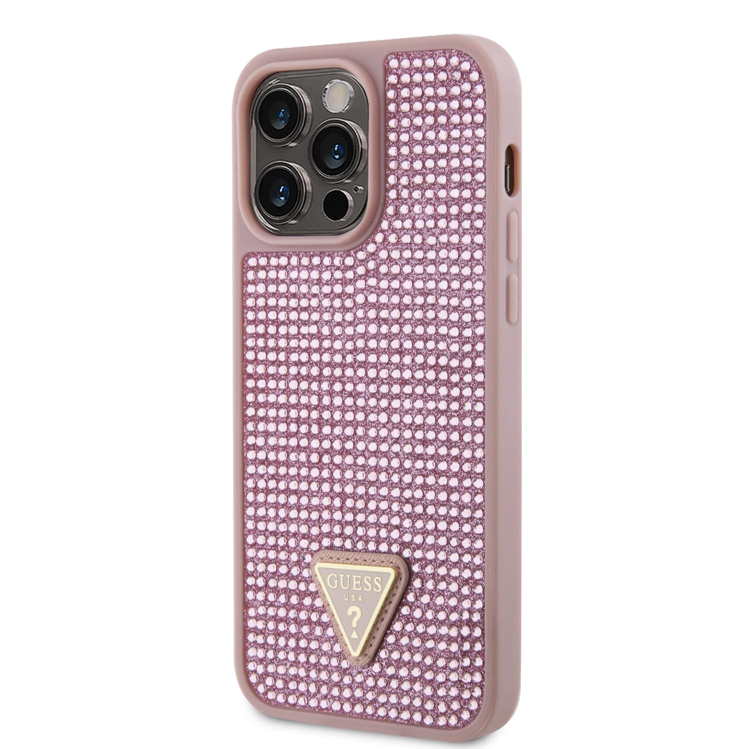 CG MOBILE Guess - Custodia per telefono compatibile con Magsafe - Custodia per iPhone 15 Pro Max in pelle PU 4G nera, antigraffio, comoda e resistente, custodia rigida con porte accessibili e