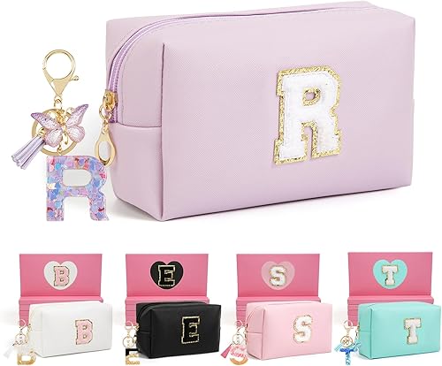 Miniatura 75 de Regalos de cumpleaños para mujeres y ella, bonita bolsa de maquillaje de viaje, bolsas de cosméticos de gran capacidad para mujeres, bolsa de Rosa