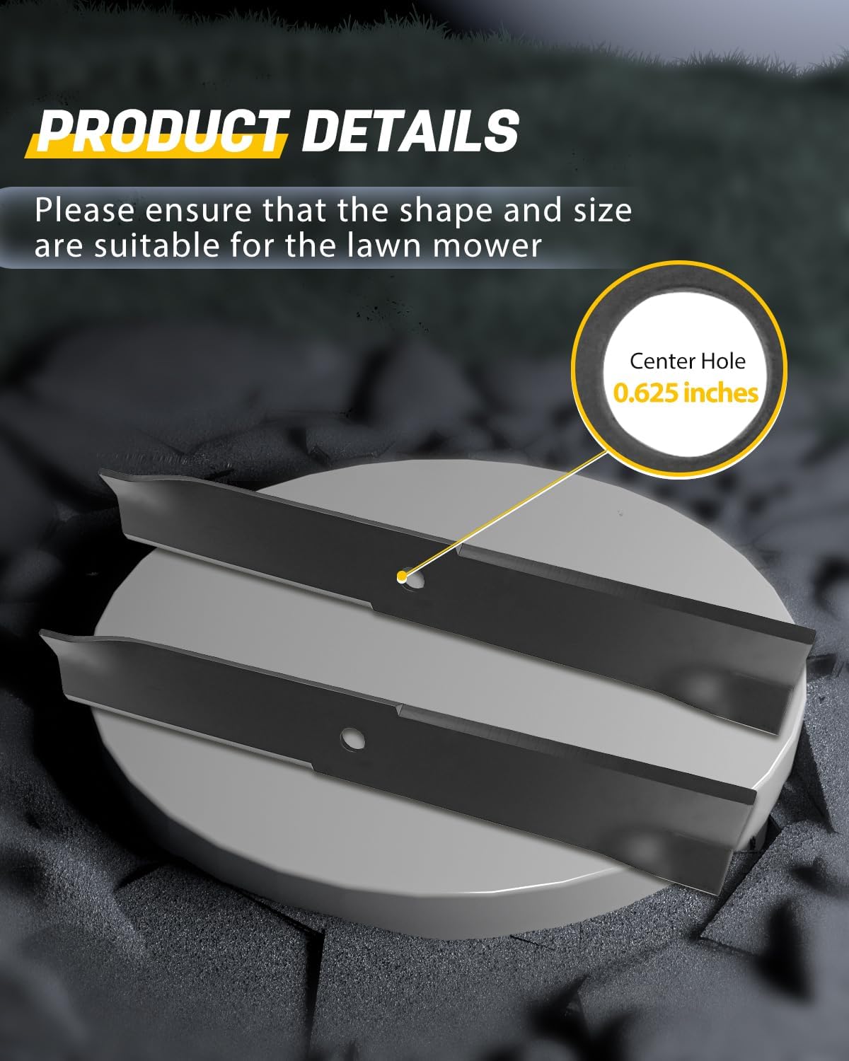 OCPTY Low Lift Blades 52 inch Deck Mower Blades for Ariens: 00273100, 00450300, 03253800, 03399704, 04916400, 04917900; for Bad Boy: 038-3000-00; for Ferris: 1521227,3 pack