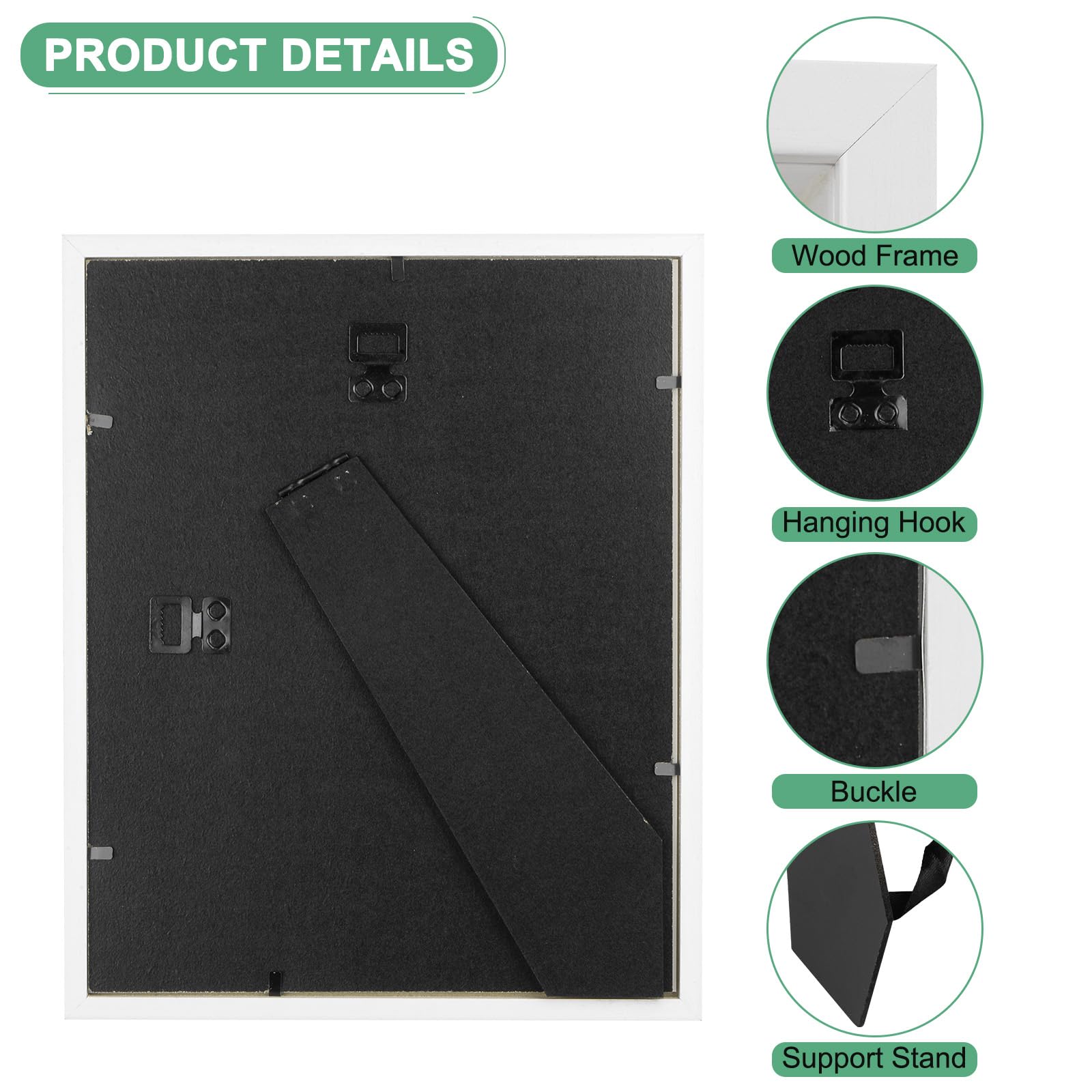 M METERXITY 2 Pack Shadow Box Frame, 8 x 10 Inch Wooden Dried Flower Photo Frame Deep Box Frame Shadow Boxes Display Case for Flower/Tickets/DIY Craft, Display Frame Shadow Box [White]