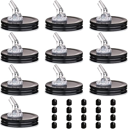 Boquillas para verter tarro de masón. Caños de flujo libre para verter tarros de masón, tarro de masón para boquilla tamaño de boca regular,