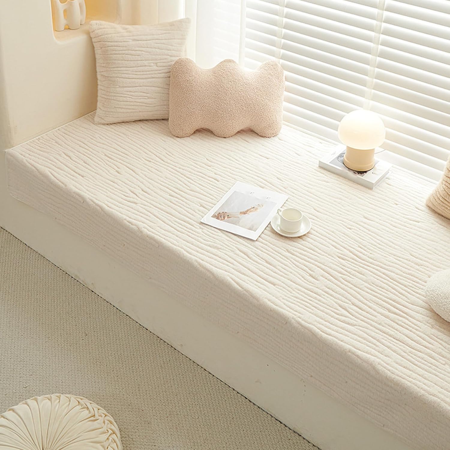 [KUZQIM] 出窓クッション 畳マット 可愛い ごろ寝マット お昼寝マット 長座布団 滑り止め 洗える 防塵 汚れ防止 おしゃれ