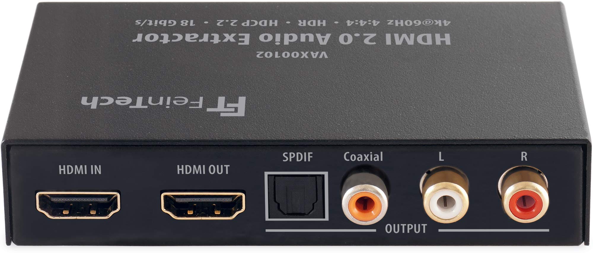 FeinTech VAX00102 Extracteur audio HDMI 2.0 ARC 4K HDR Noir