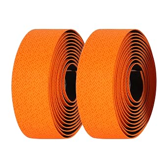 Bike Handlebar Tape,Bike Grip Tape,Bike Tape for Handlebars,Bicycle Bar Tape 2 Rolls Orange V-Shaped Pattern