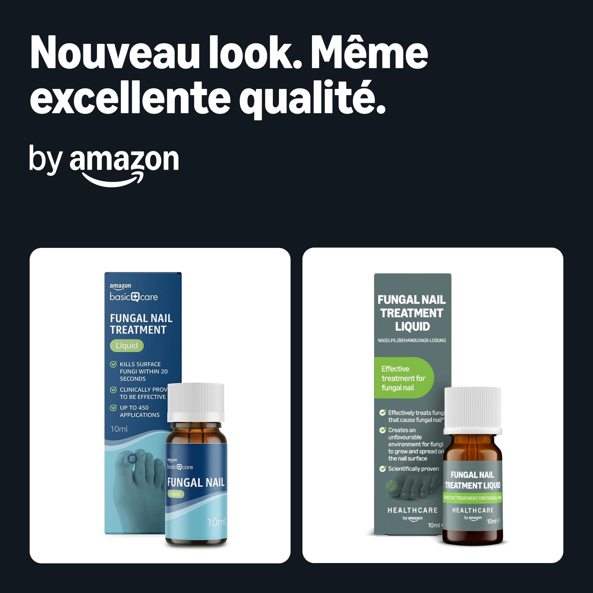 Healthcare by Amazon Liquide de Traitement Fongique pour les Ongles, 10ml (anciennement Amazon Basic Care) – L’emballage peut varier