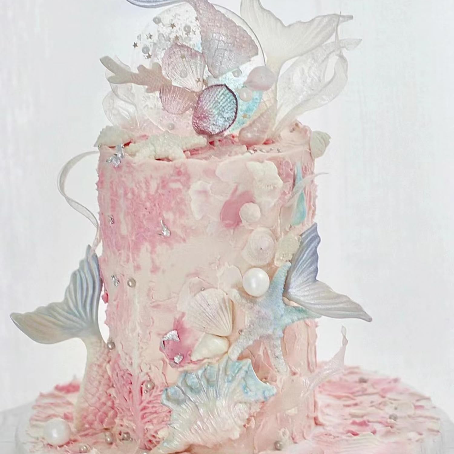 MINFEIDMS Small Mermaid Scales Silicone Molds Imprint Mat Scalloped Lattice Fondant Impression Mold For Cake Decorating Cupcake Topper Candy Chocolate Gum Paste Polymer Clay - Image 6