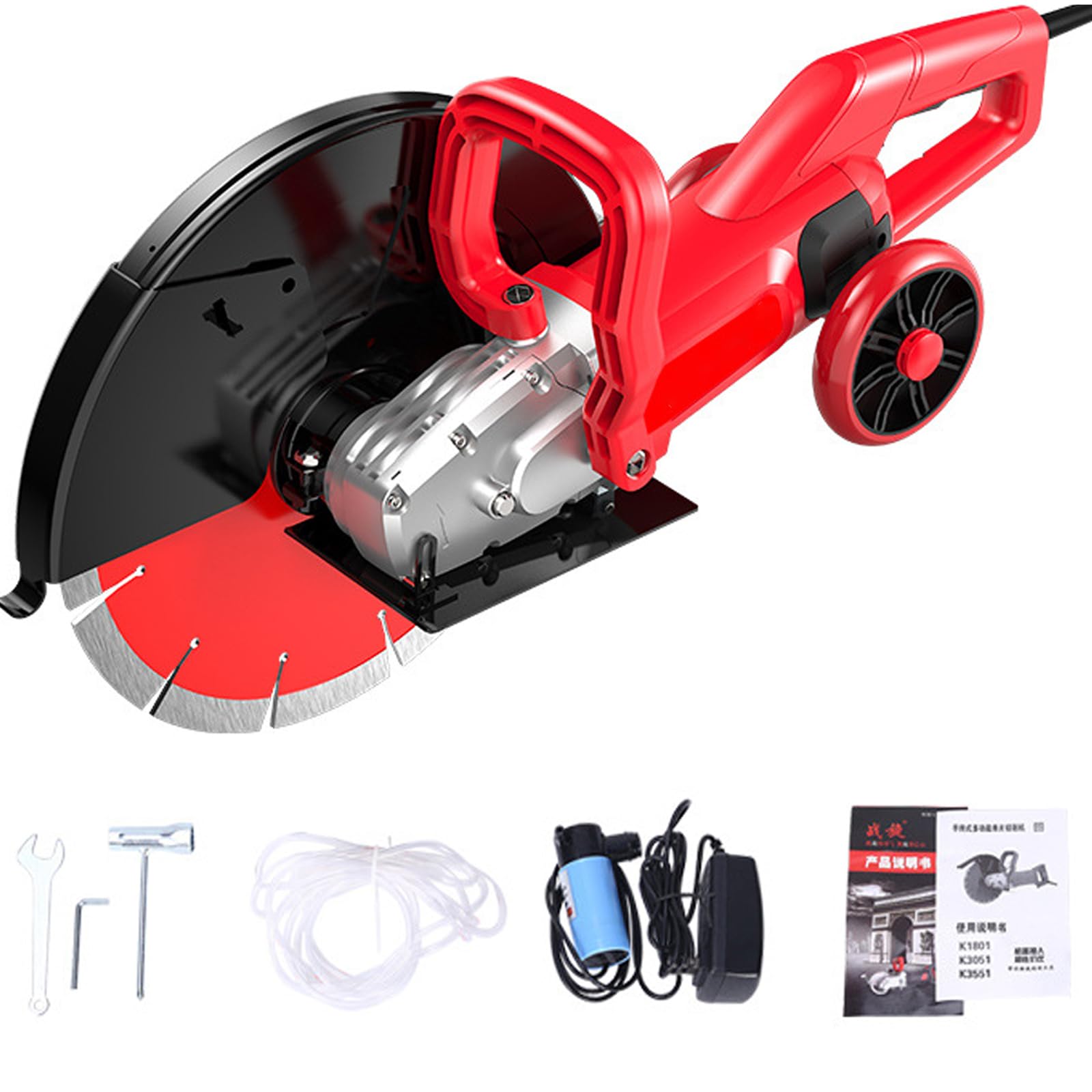 Scie à béton électrique 6800W fillaire 35,5cm pour découpe de brique