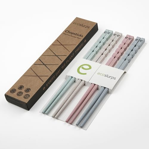 EcoSlurps Reusable Chopsticks - 4 Pairs of Reusable Plastic Chopstick in Gift Packaging - British Brand - Dishwasher Safe Alternative to fibreglass, Wood & Metal Chopsticks - Image 2