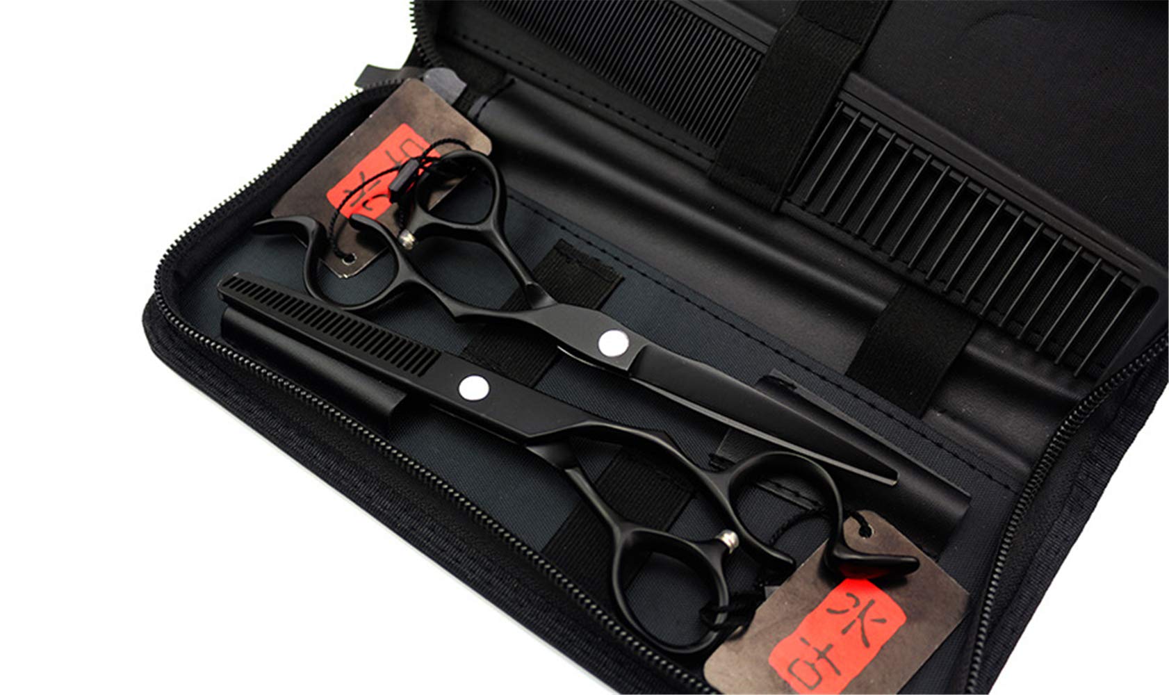 Juego Combinado de Tijeras de peluquería Profesional de Corte Fino y Plano, Kit de Tijeras de barbero de Corte preciso y Afilado, Mujeres y Hombres