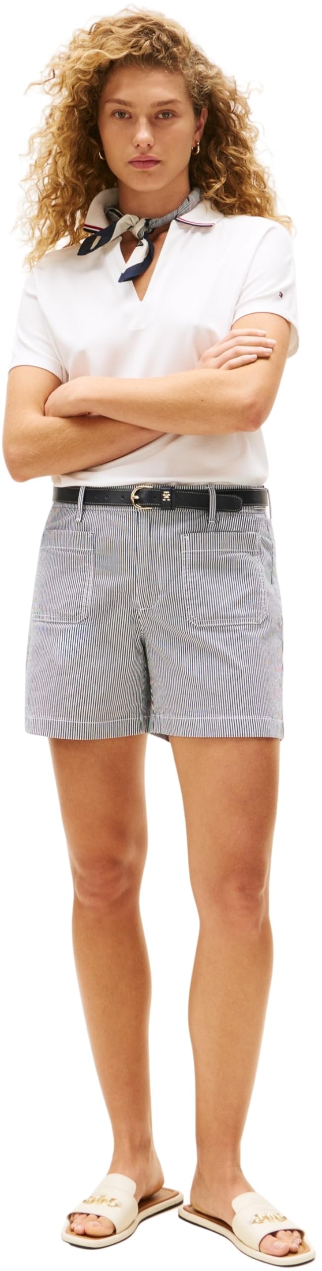 Tommy Hilfiger Lyocell Tipping Open SS Polo Ww0ww46512 Polo S/S Femme (Lot de 1)
