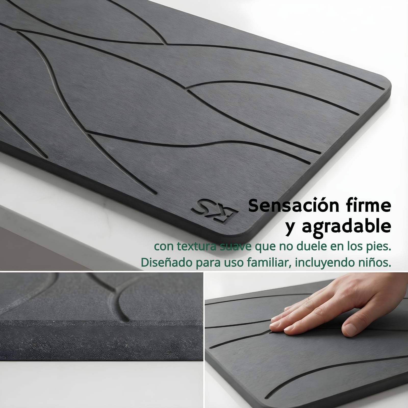 Alfombra diatomita baño de secado rápido, alfombra de piedra diatomita para baño con superficie antideslizante, diseño ultrafino y antibacteriano, alfombrilla baño resistente a la humedad y al moho