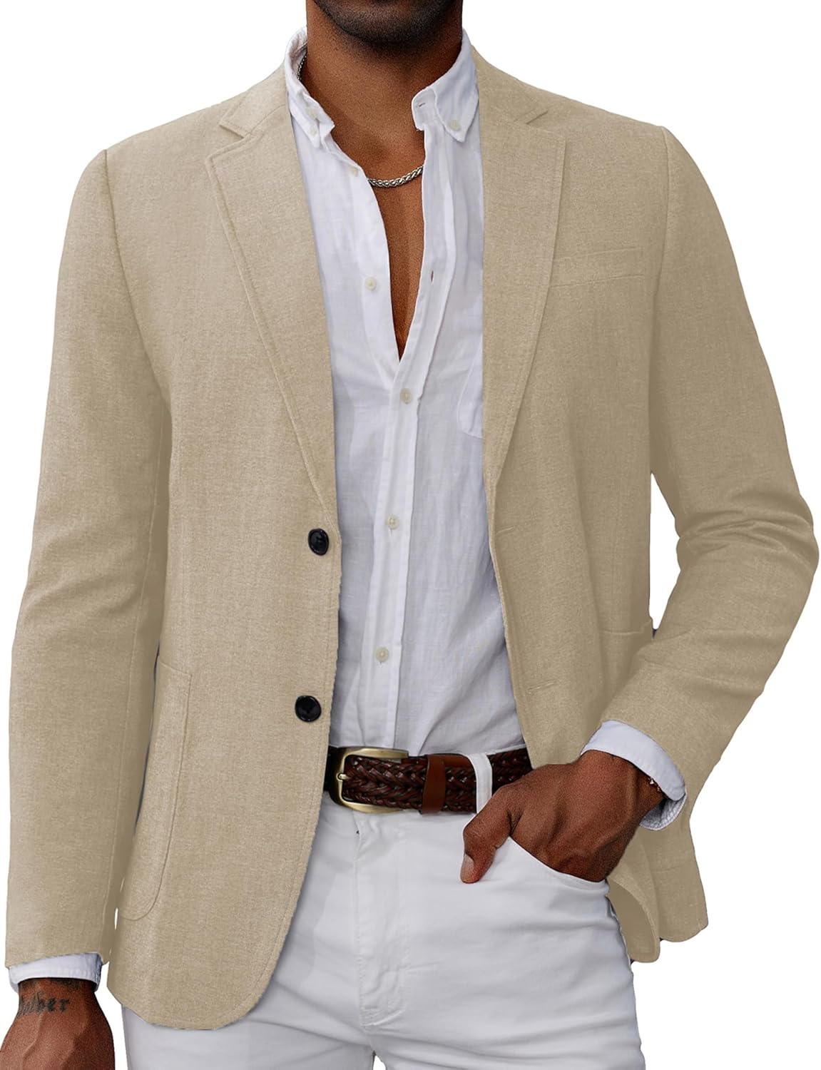 GRACE KARIN Mens Casual Blazer Sport Coats Lightweight 2 Button Sport ...