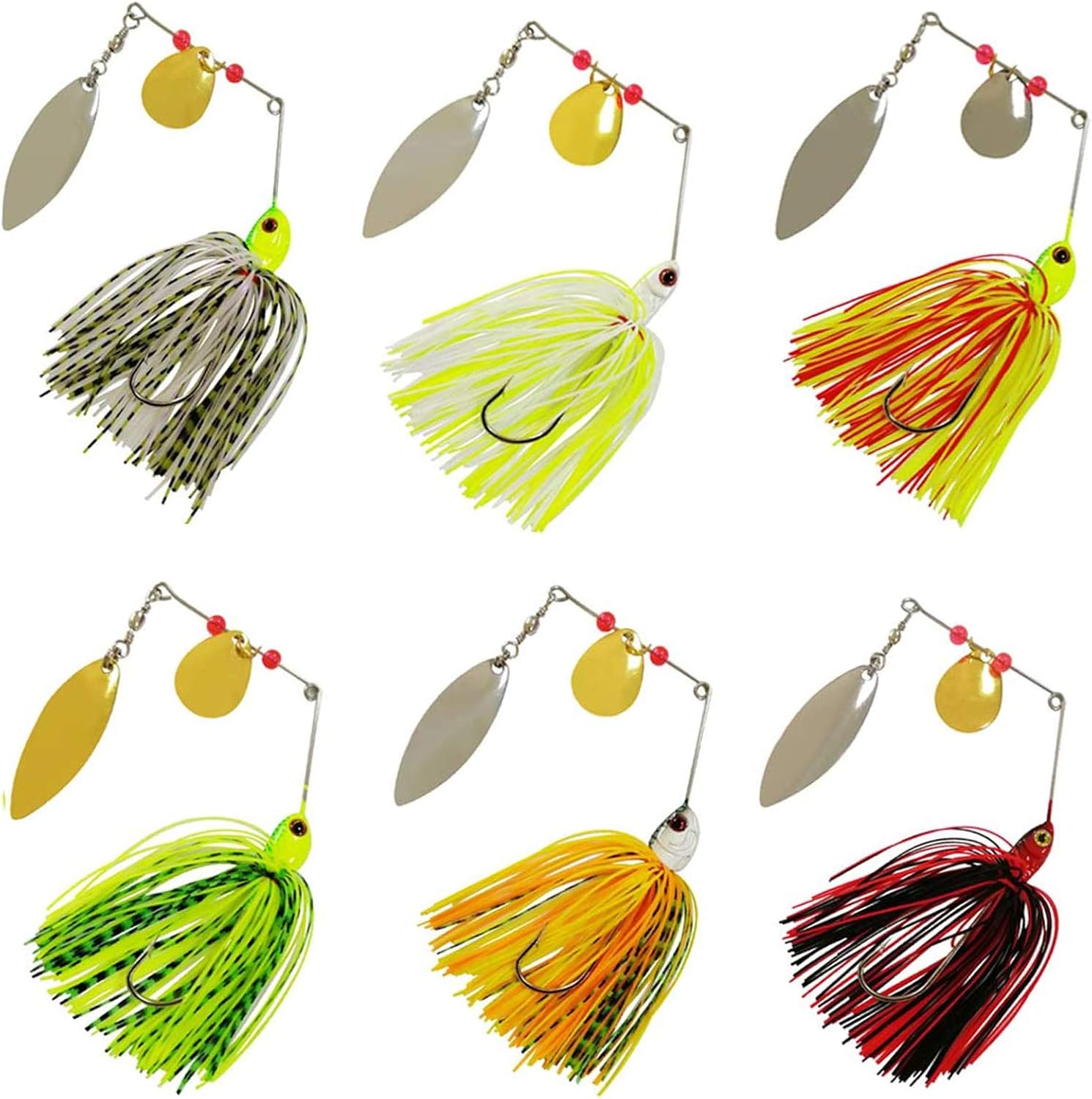 Fishing Spinner Baits Lure Kit Hard Metal Spinner Lures Multicolor