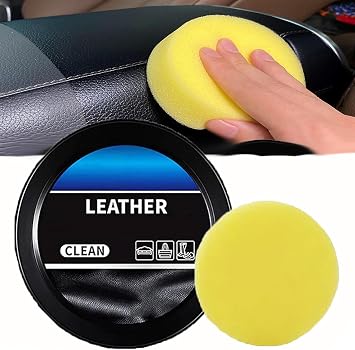 Leather Conditioner,Leader Cleaning and Care Cream & Cleaning Paste for Leather Care,Universal Leather Care Cleaning Cream,Automotive Interior Conditioner Paste for Car,Furniture Black-260g