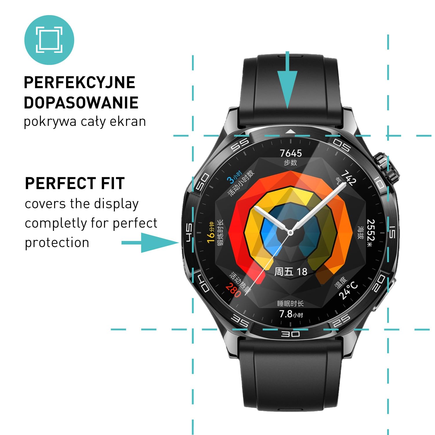 smartect Folia Ochronna TPU [3 Sztuki, Clear] dla Huawei Watch GT5 46 mm / GT5 Pro 46 mm, Zakrywa cały wyświetlacz, Ochraniacz Ekranu bez Pęcherzyków, Bez Odcisków palców