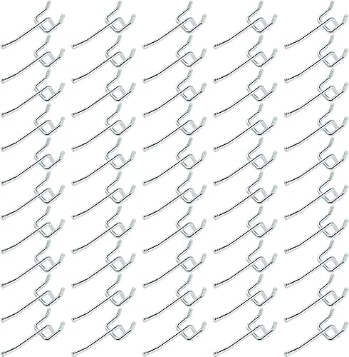 Rawall Ganchos para tablero de clavijas, 0.2 pulgadas de diámetro, 8 pulgadas, paquete de 50 unidades de metal galvanizado en forma de L, adecuados Rawall Ganchos para tablero de clavijas, 0.2 pulgadas de diámetro, 8 pulgadas, paquete de 50 unidades de metal galvanizado en forma de L, adecuados
