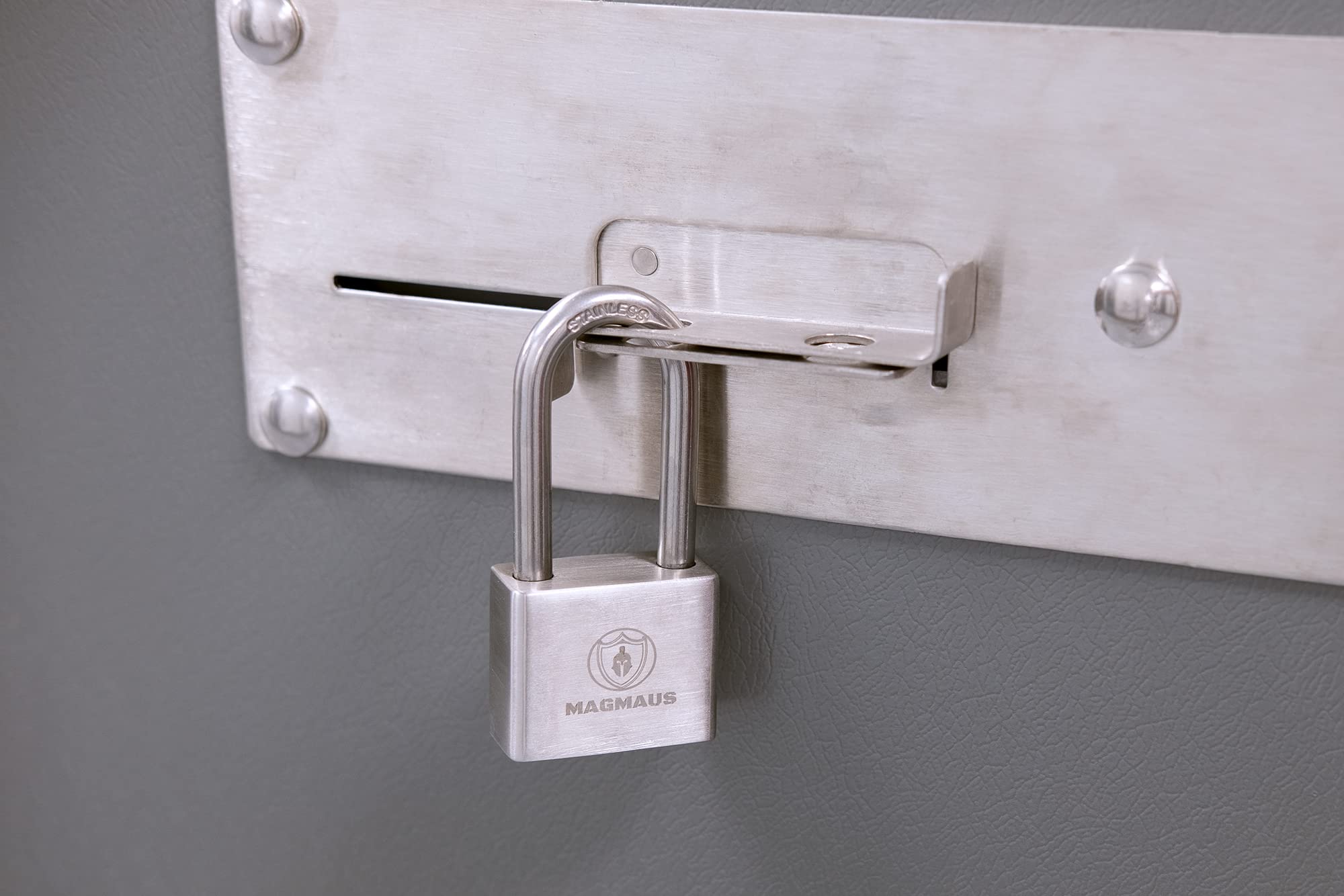Magmaus® PDE/40 Candado de Acero Antioxidable Resistente a la Intemperie. Protección de Alta Seguridad. Candados para Puertas, Trasteros y Cobertizos