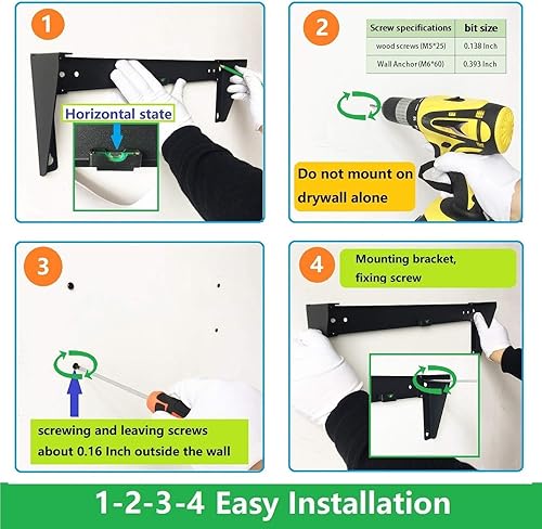 Miniatura 5 de JINGCHENGMEI Rack vertical resistente de 19 pulgadas para montaje en pared y rack de servidores de montaje en pared de 125 libras (MFT-HVWRF6U)