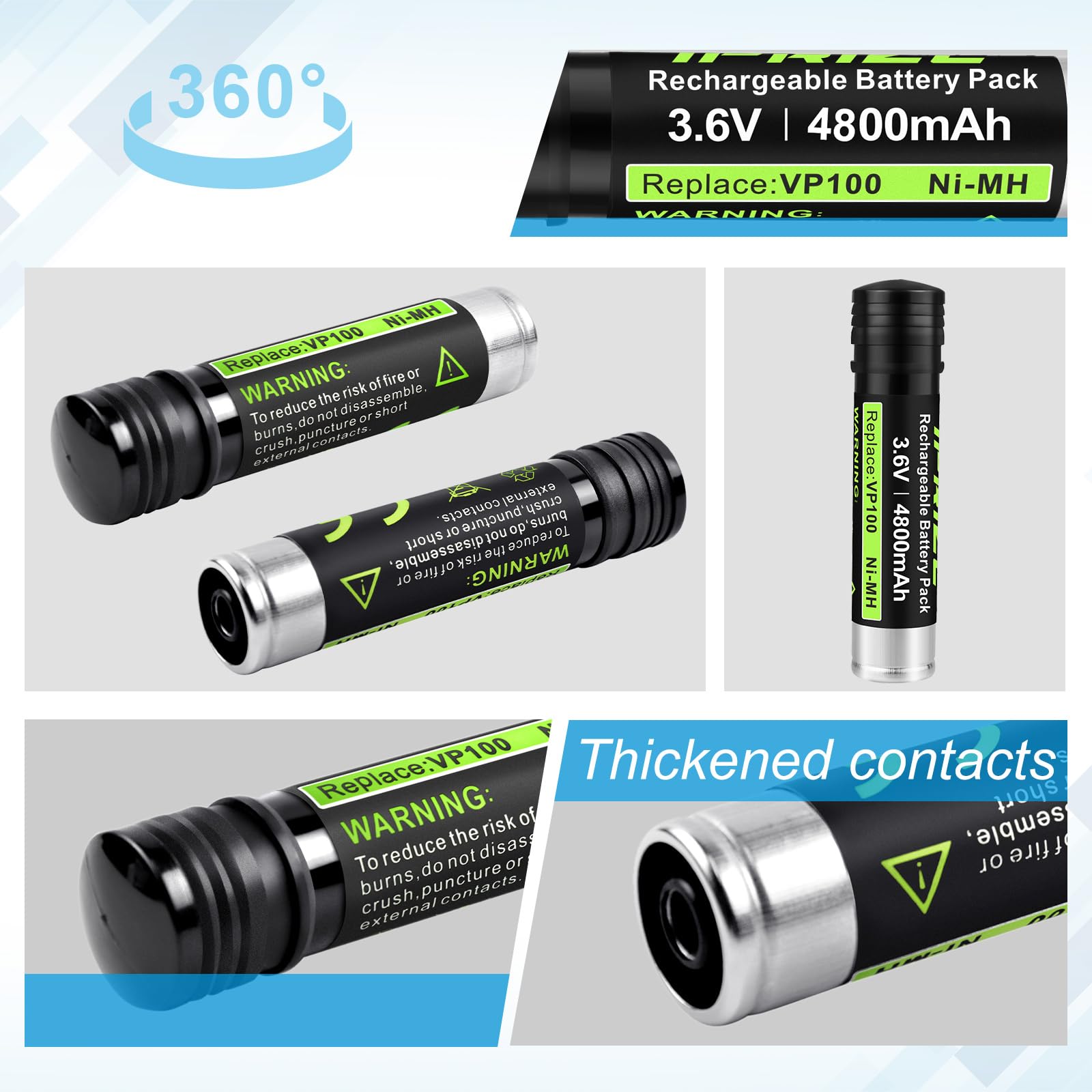 Ersatzakku Für Black & Decker Versapak – 3,6V, 3,5Ah, Ni-MH, Kompatibel Mit VP100, VP130 Uvm.
