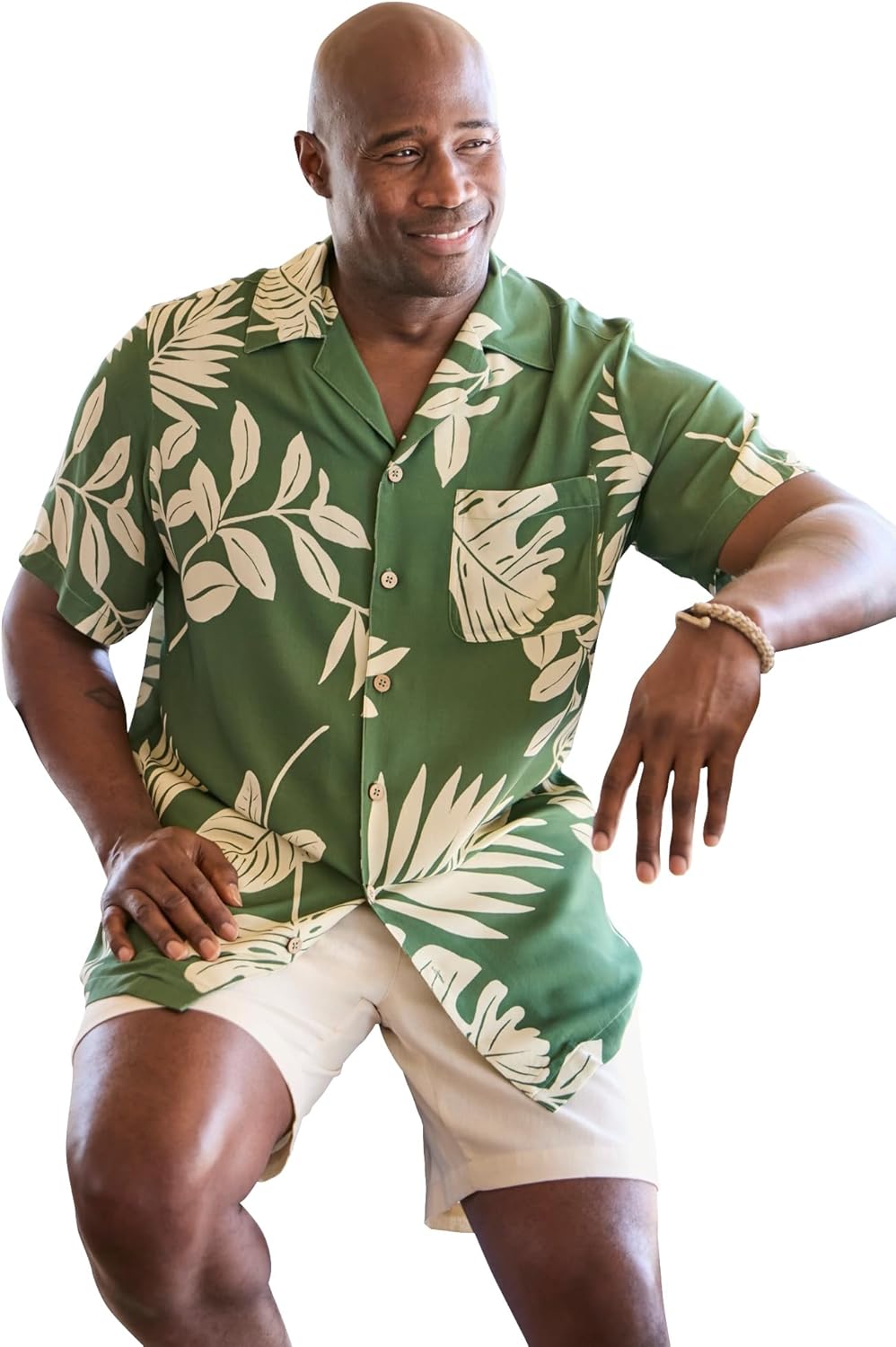 KingSize Men's Big & Tall Tropical Rayon Short-Sleeve Shirt