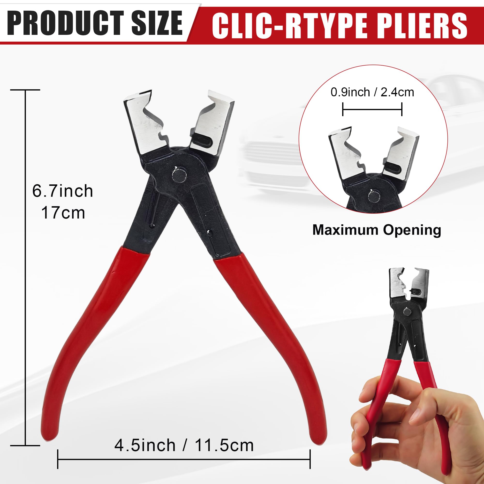 WENLISELL 4 PCS Hose Clamp Pliers, Clic-R Type Clamp, Long Reach Hose Clamps Pliers, Removing Hoses Clamps - Image 2